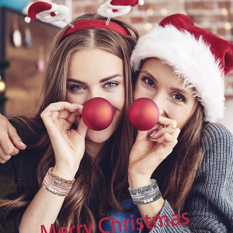 Desimtion Gifts for Teenage Girls, Inspirational Leopard print rose gold leather Wrap Boho Bracelets for Women,Easter Christmas Birthday Jewelry Gifts for Teen Girls - Image 2